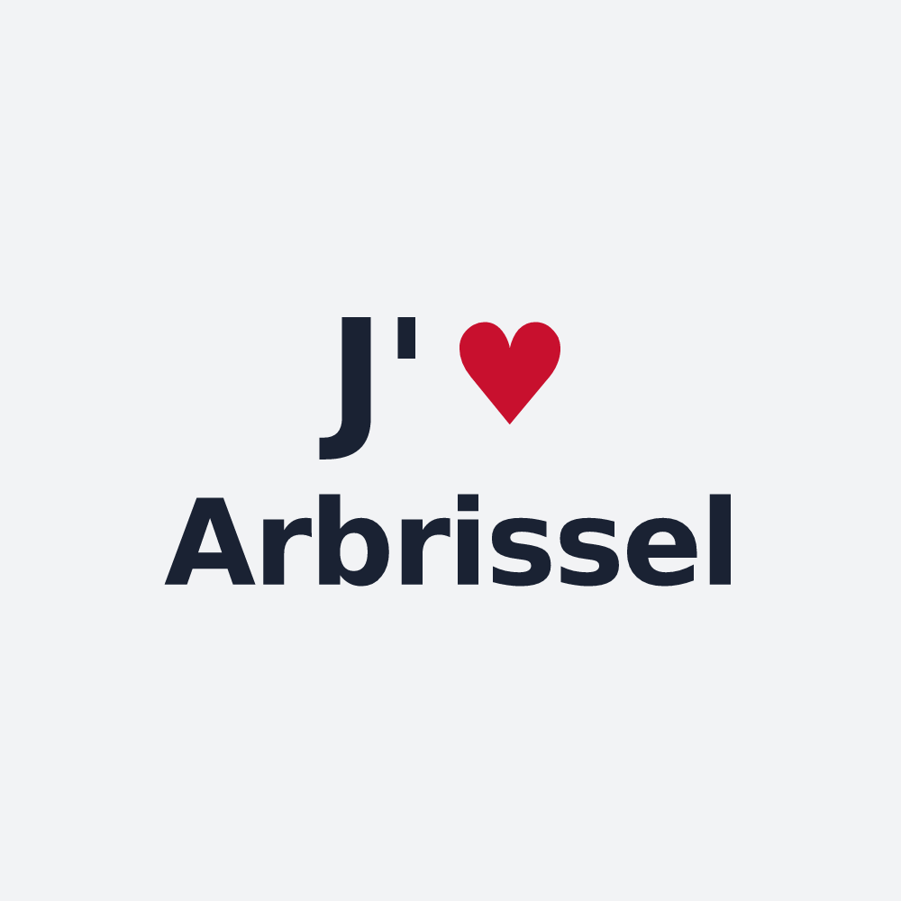 Poster personnalisé Arbrissel — design « J'aime Arbrissel » imprimé sur le poster