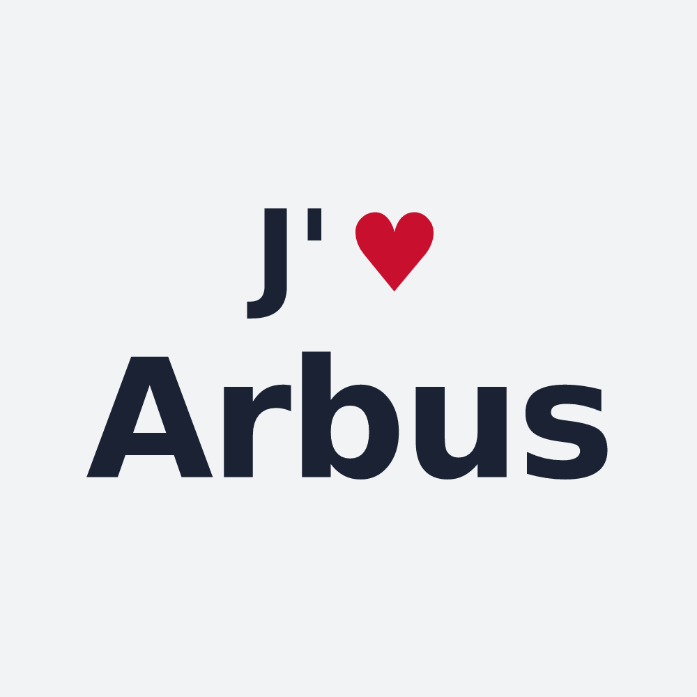 Poster personnalisé Arbus — design « J'aime Arbus » imprimé sur le poster