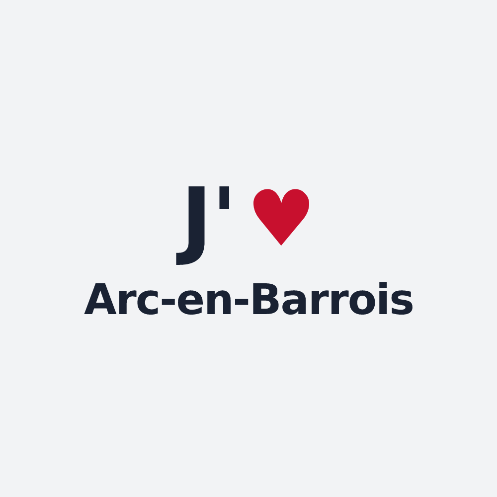 Poster personnalisé Arc-en-Barrois — design J'aime Arc-en-Barrois