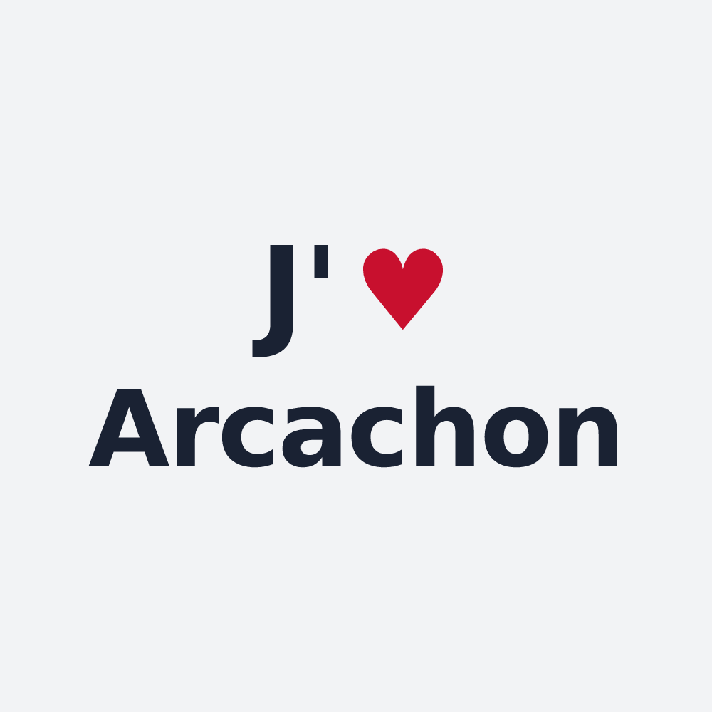 Poster personnalisé Arcachon — design J'aime Arcachon