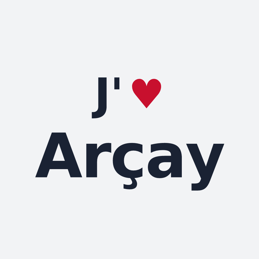 Poster personnalisé Arçay — design J'aime Arçay