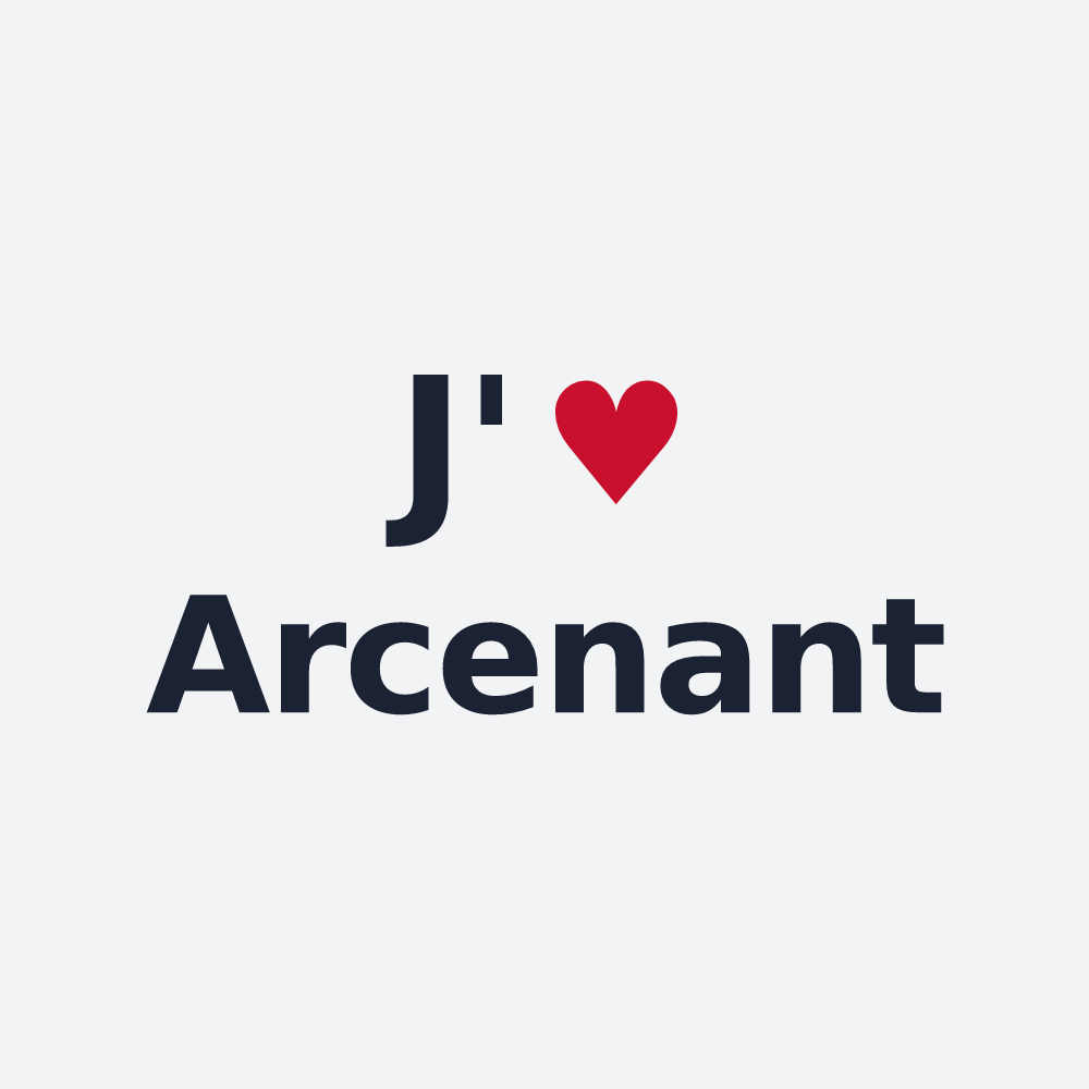 Poster personnalisé Arcenant — design J'aime Arcenant