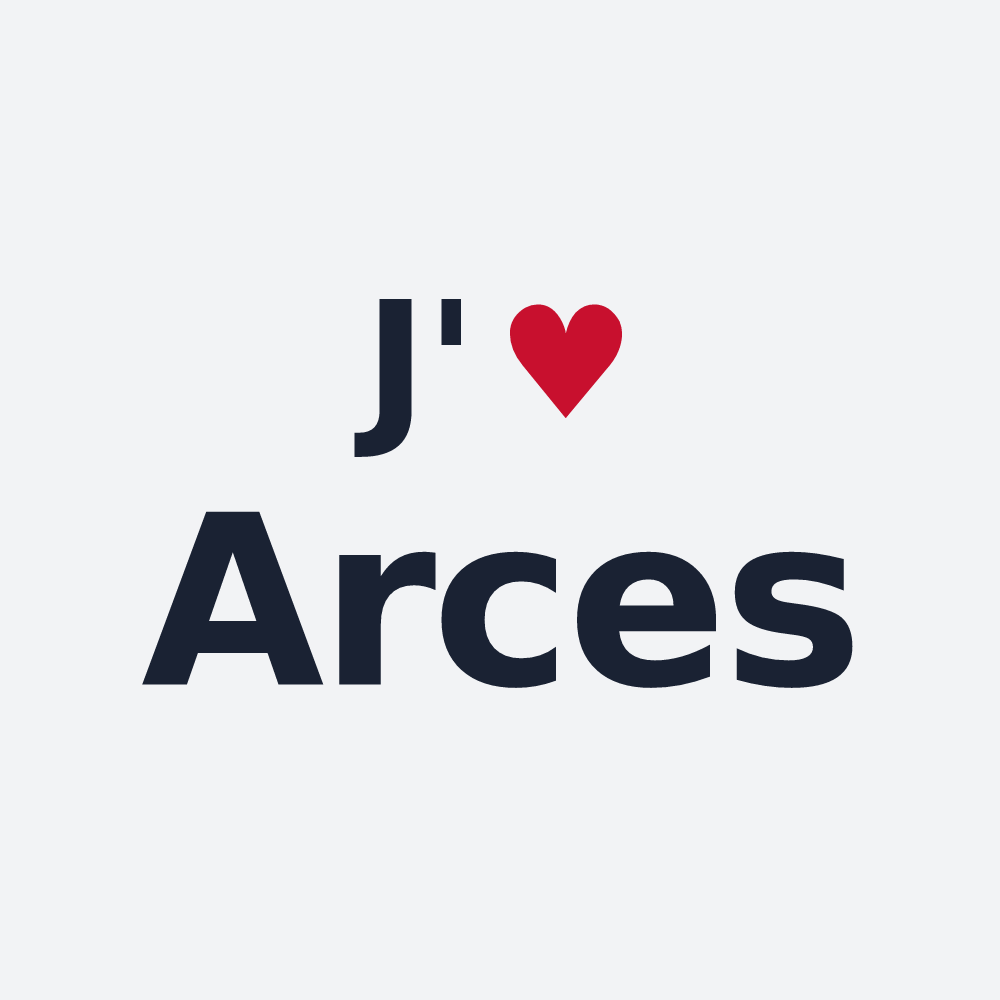 Poster personnalisé Arces — design J'aime Arces