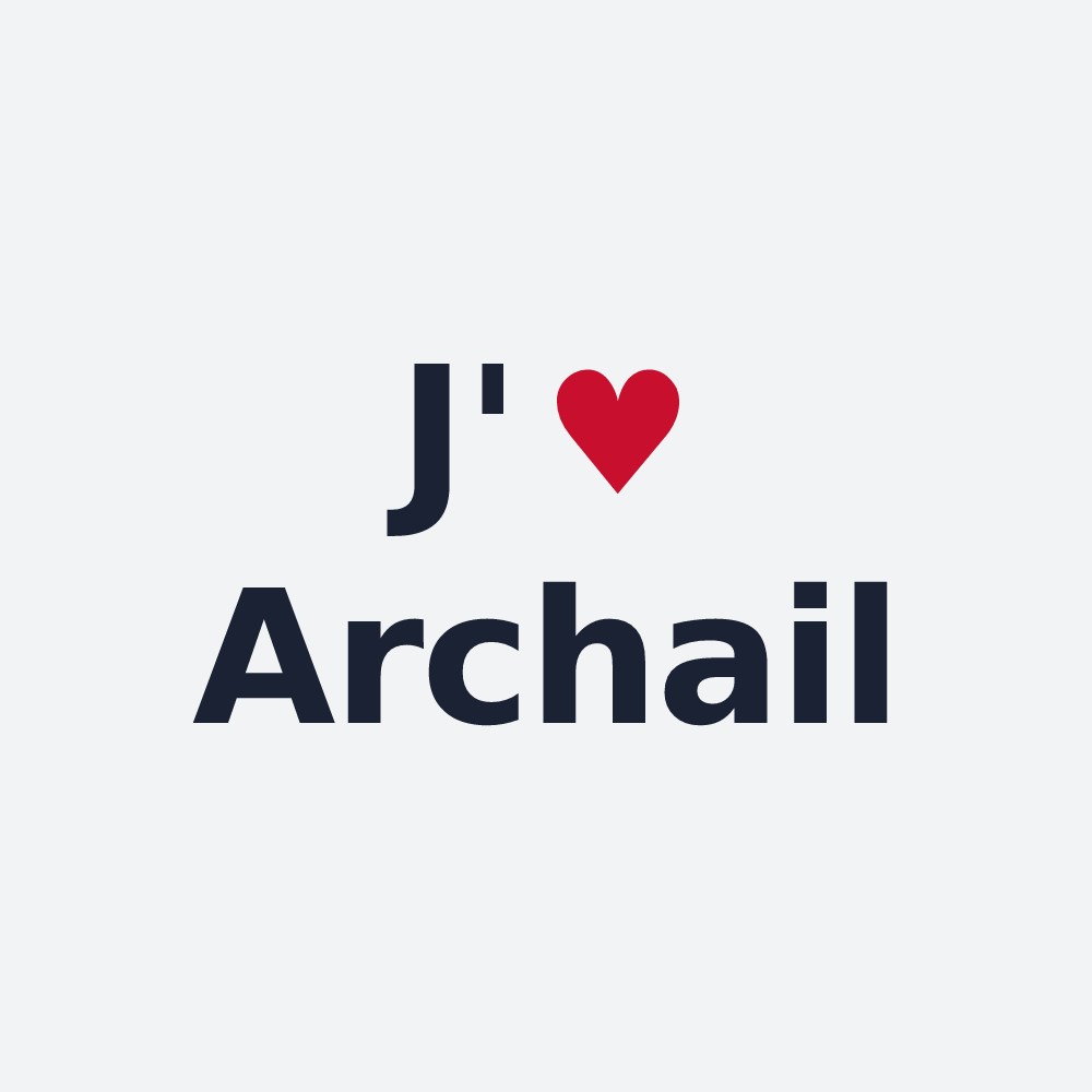 Poster personnalisé Archail — design J'aime Archail