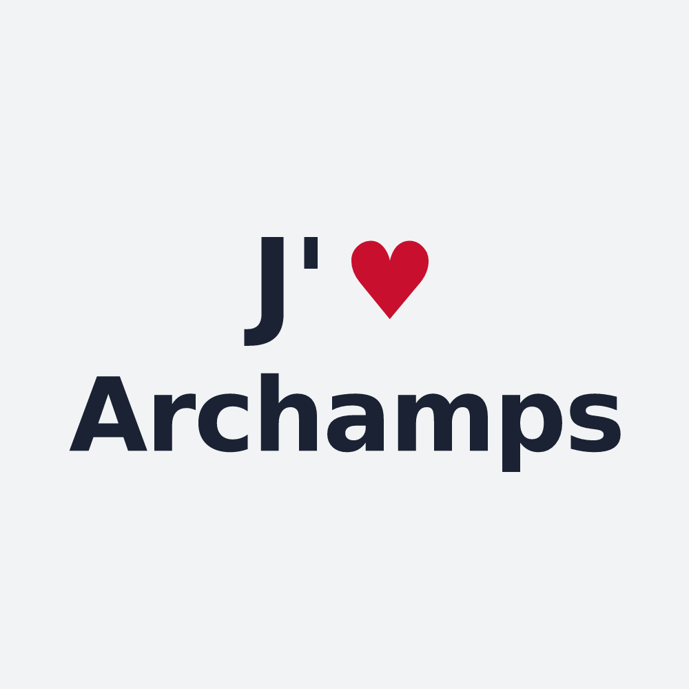 Poster personnalisé Archamps — design J'aime Archamps