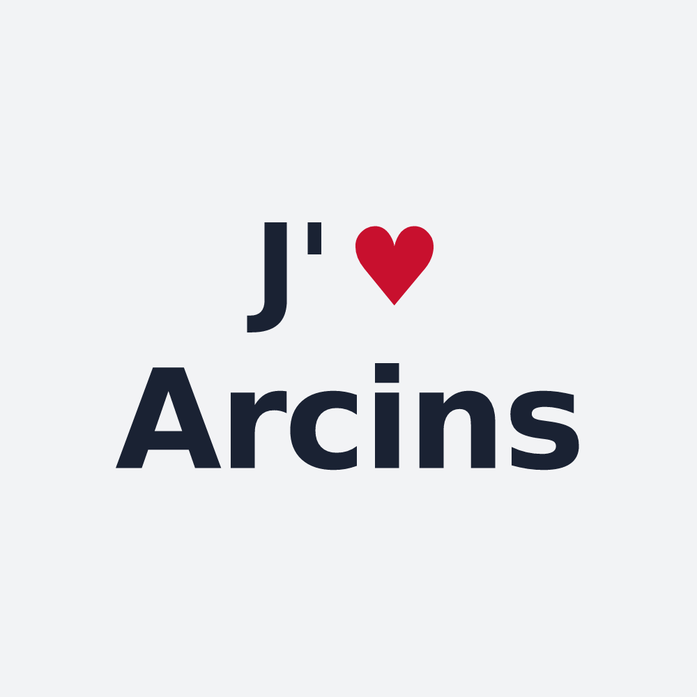Poster personnalisé Arcins — design J'aime Arcins