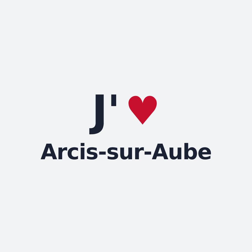 Poster personnalisé Arcis-sur-Aube — design J'aime Arcis-sur-Aube