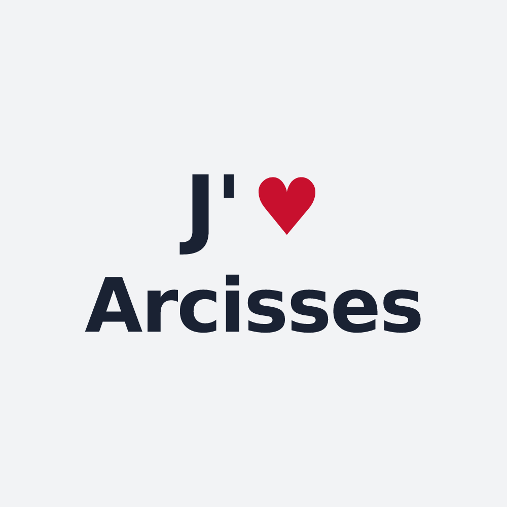 Poster personnalisé Arcisses — design J'aime Arcisses