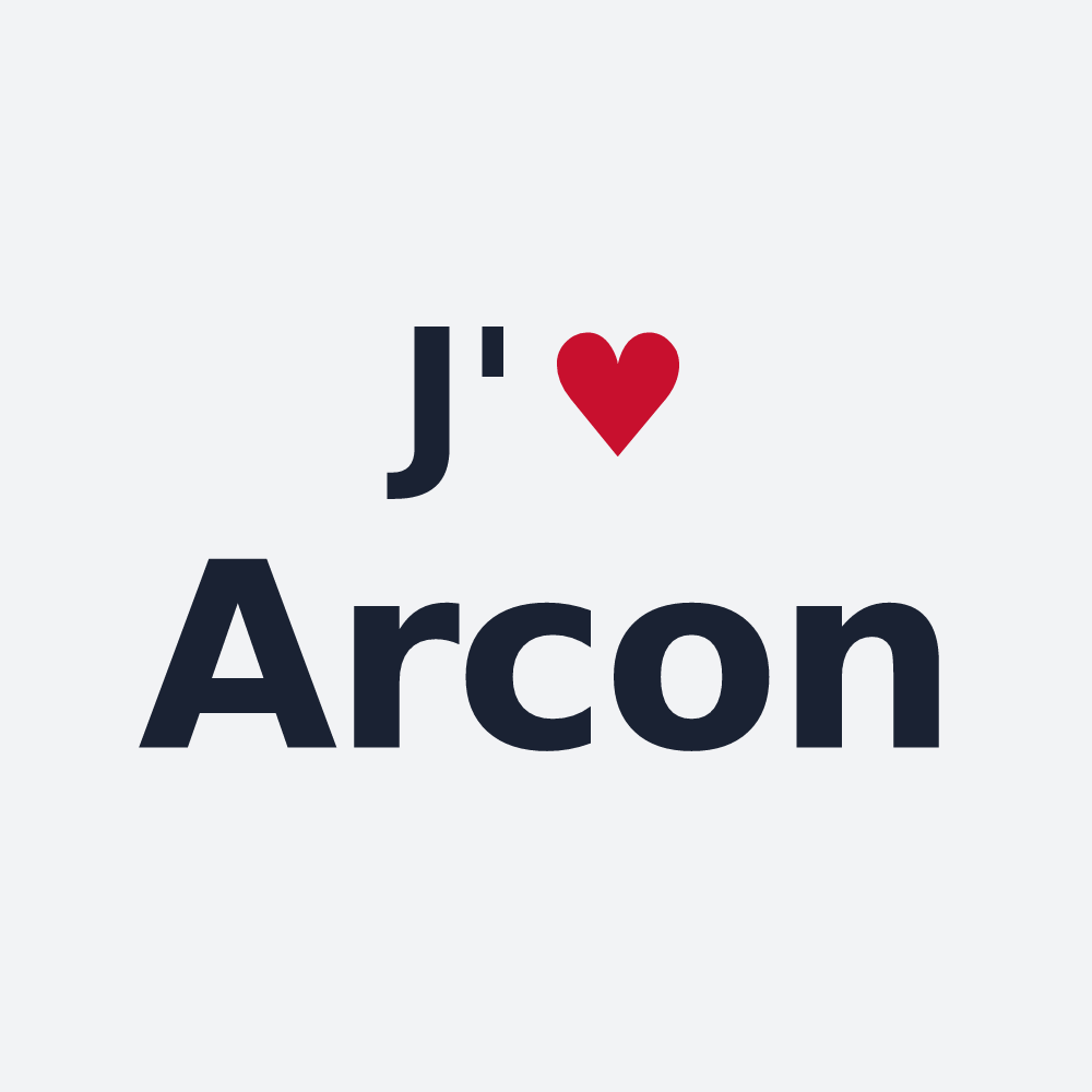 Poster personnalisé Arcon — design J'aime Arcon