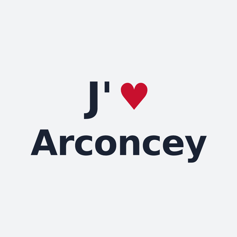 Poster personnalisé Arconcey — design J'aime Arconcey