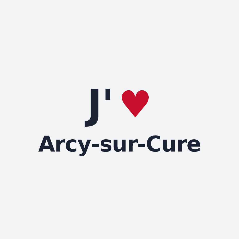 Poster personnalisé Arcy-sur-Cure — design J'aime Arcy-sur-Cure