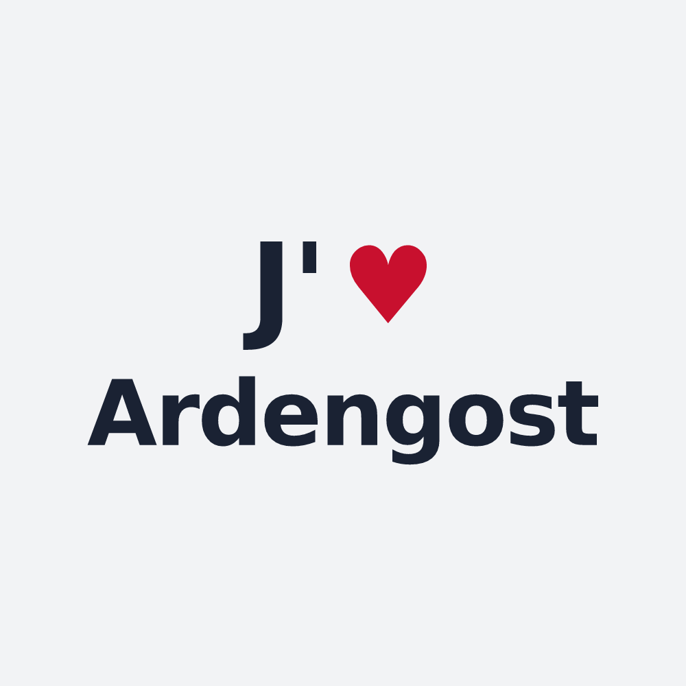Poster personnalisé Ardengost — design J'aime Ardengost