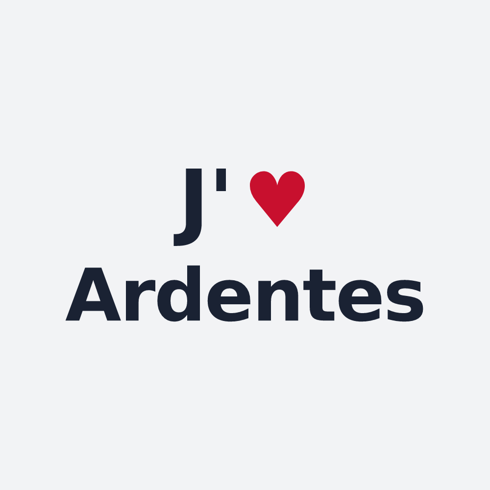 Poster personnalisé Ardentes — design J'aime Ardentes