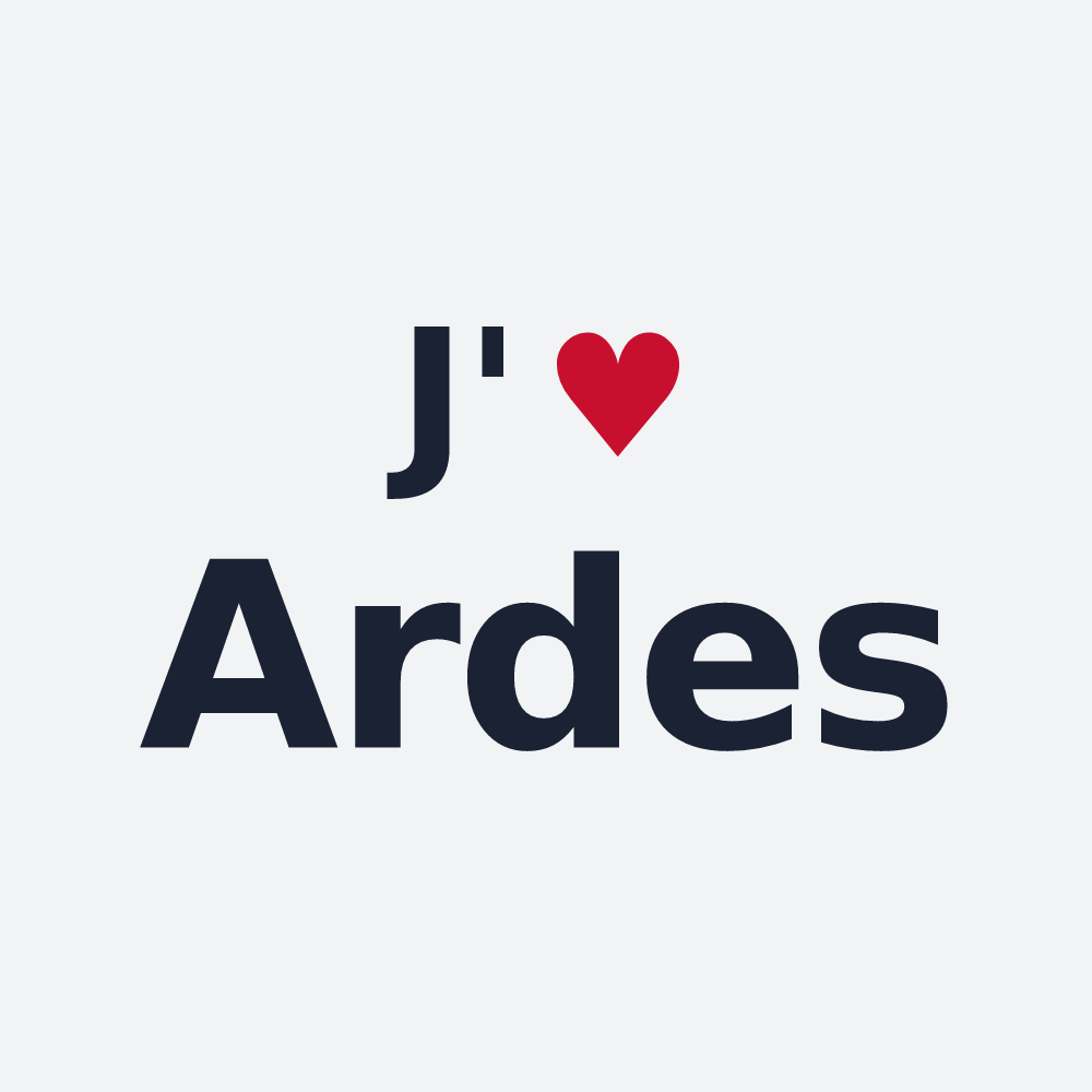 Poster personnalisé Ardes — design J'aime Ardes