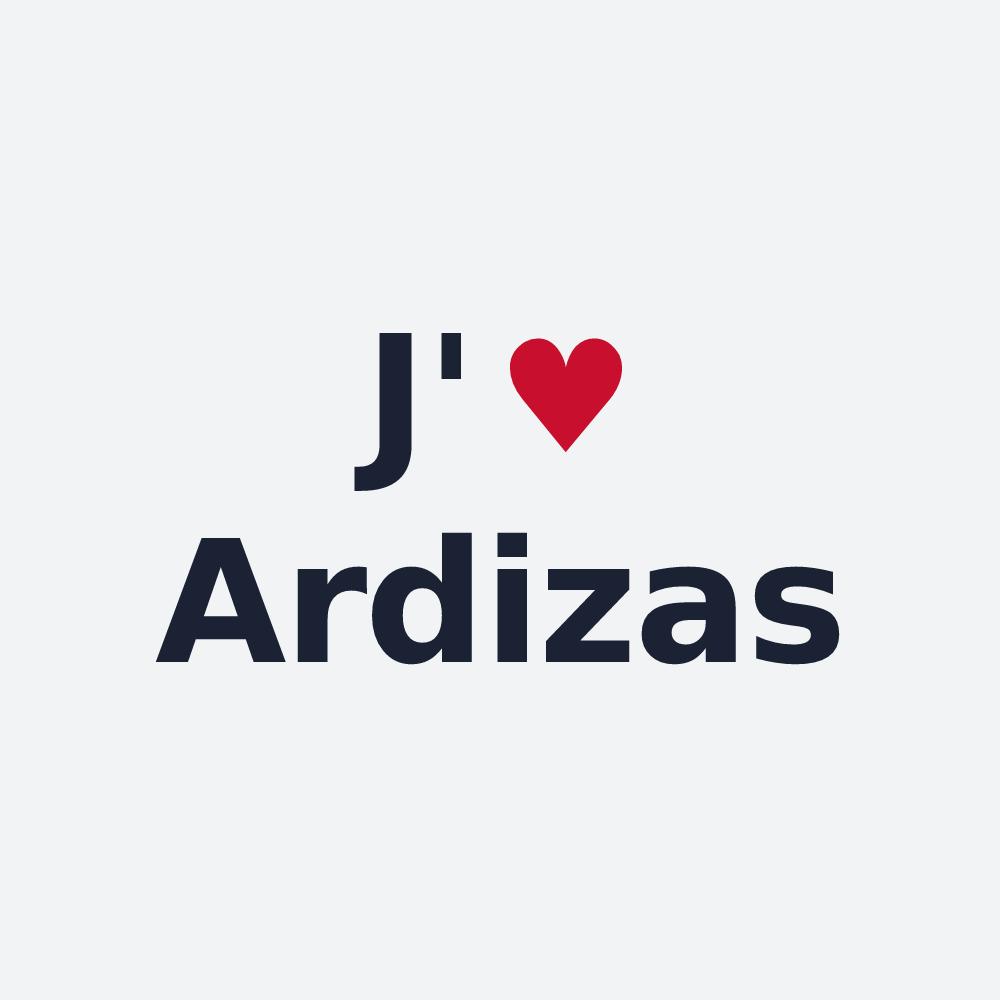 Poster personnalisé Ardizas — design J'aime Ardizas