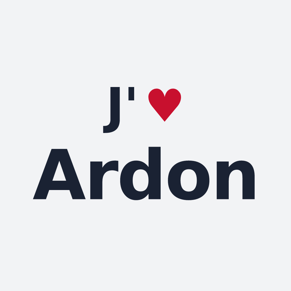 Poster personnalisé Ardon — design J'aime Ardon
