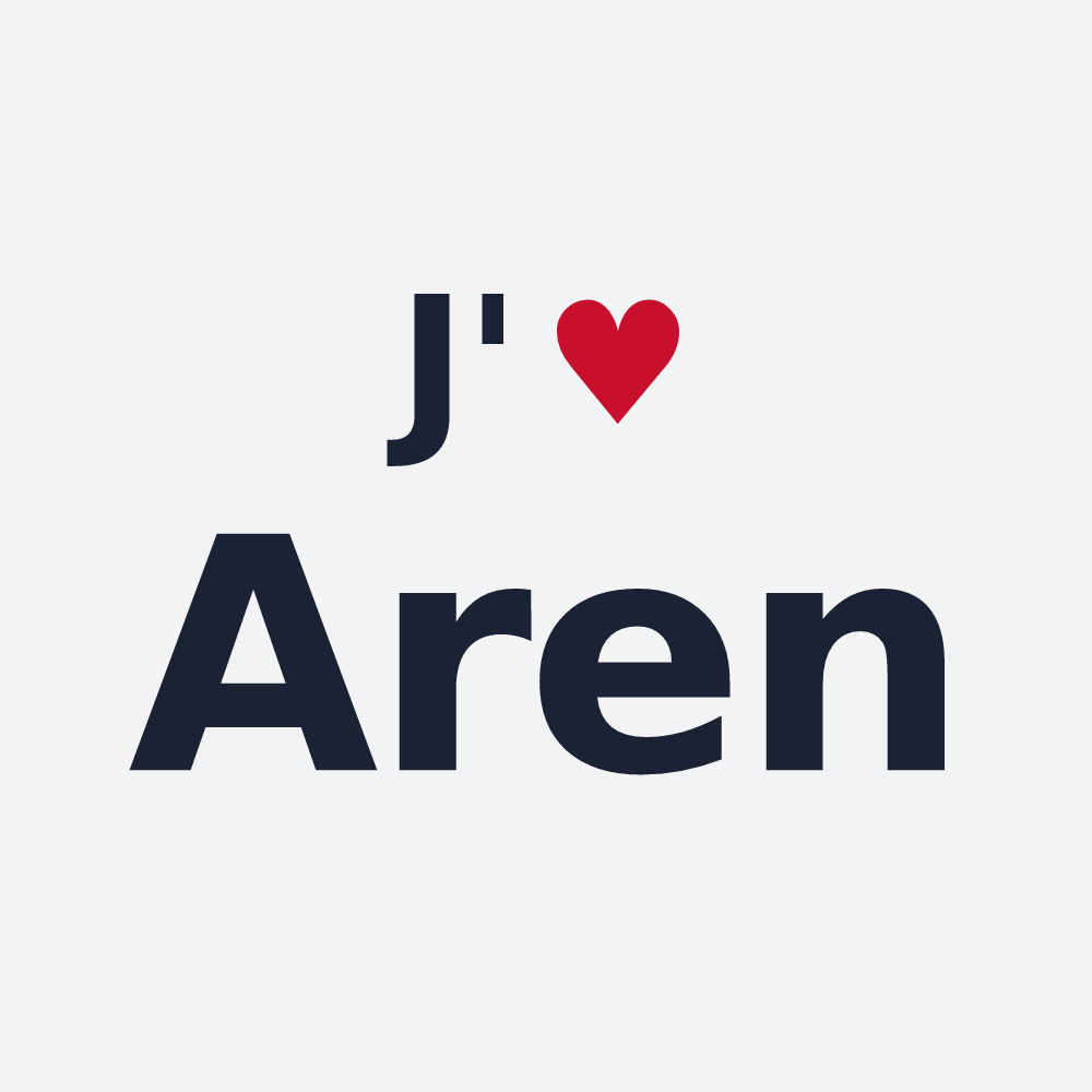 Poster personnalisé Aren — design J'aime Aren