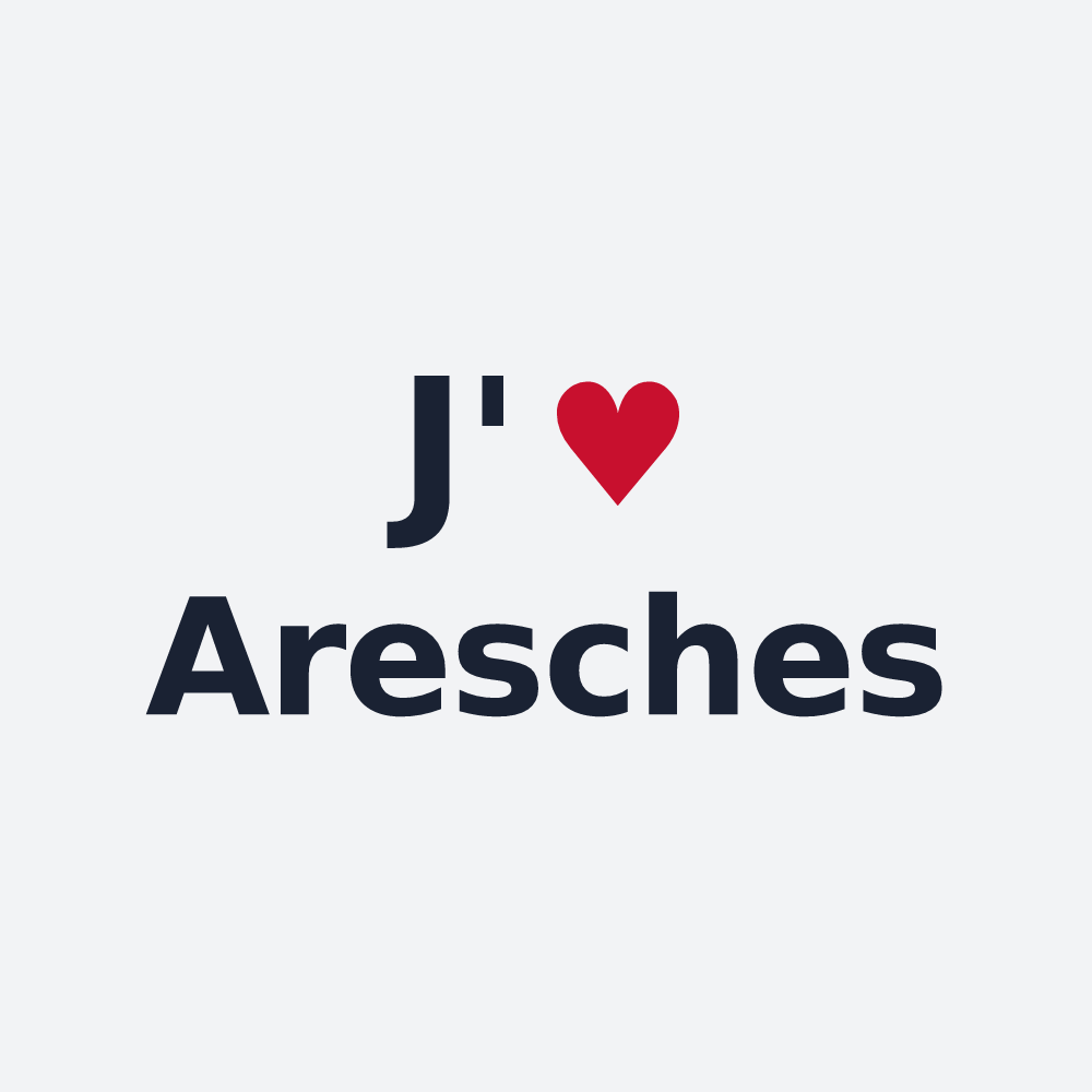 Poster personnalisé Aresches — design J'aime Aresches