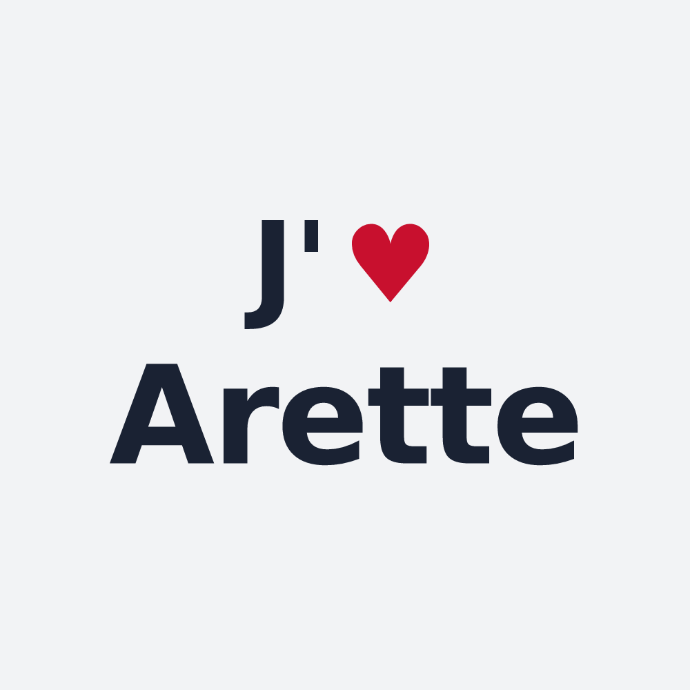 Poster personnalisé Arette — design J'aime Arette
