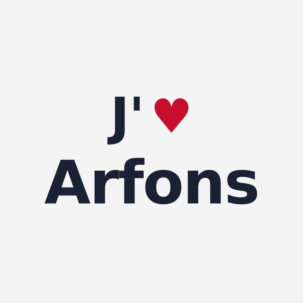 Poster personnalisé Arfons — design J'aime Arfons