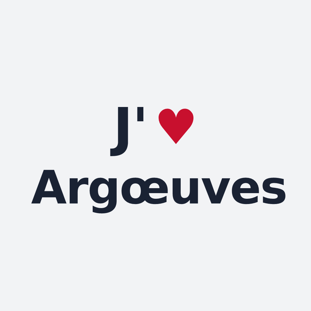 Poster personnalisé Argœuves — design J'aime Argœuves
