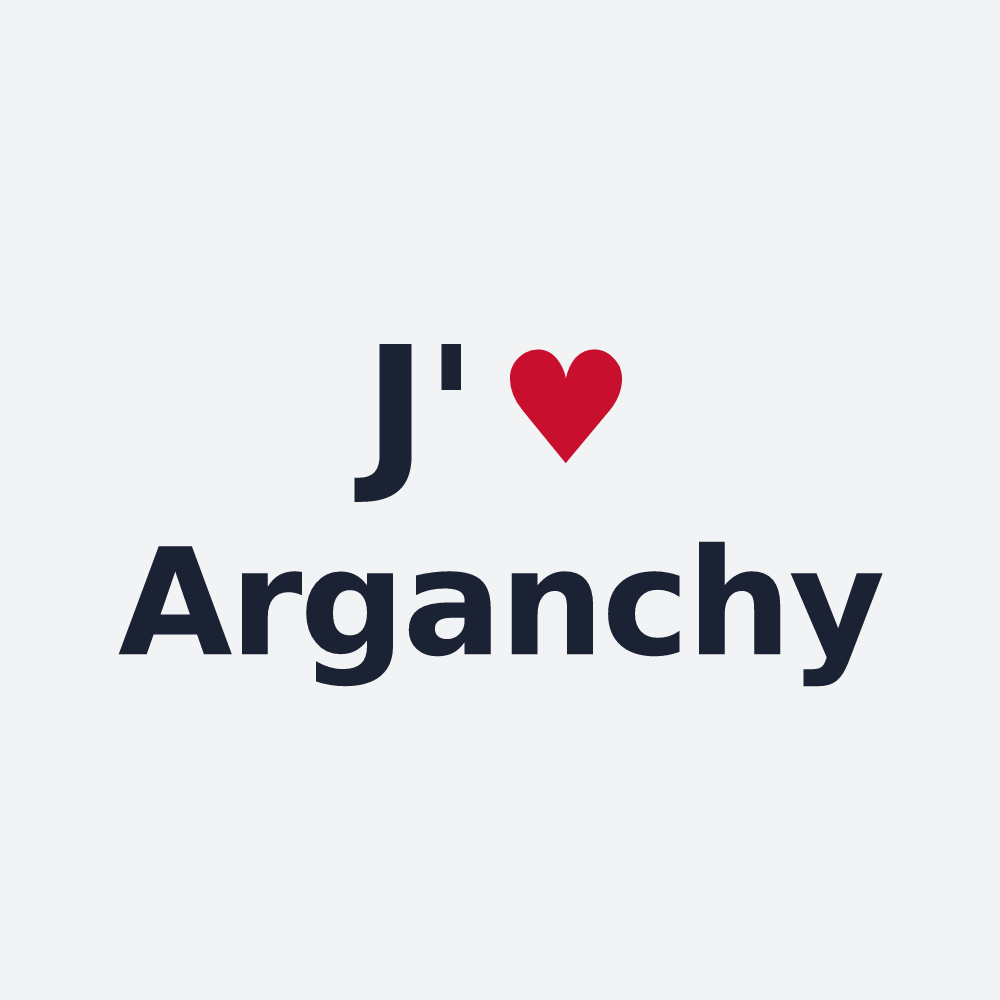 Poster personnalisé Arganchy — design J'aime Arganchy