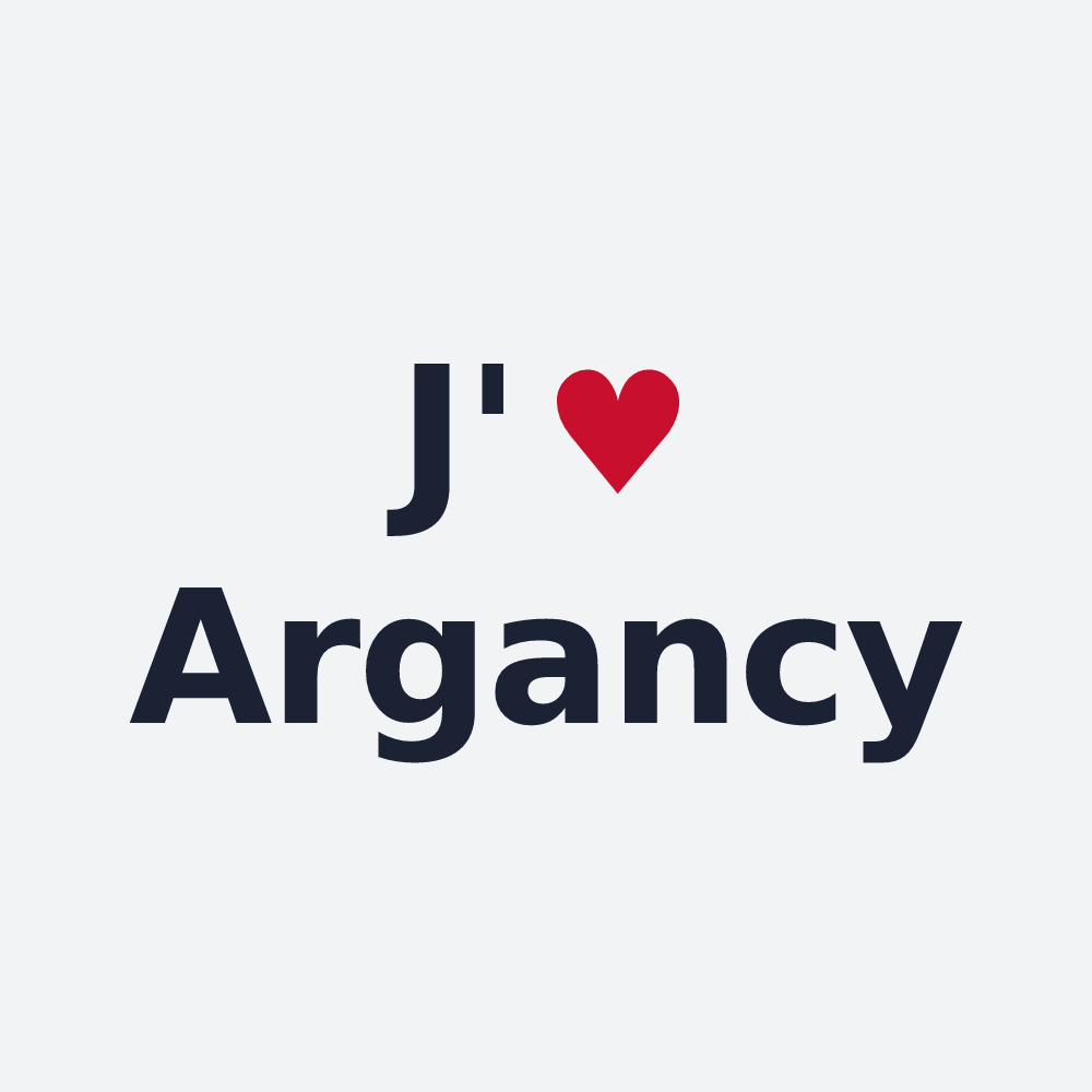 Poster personnalisé Argancy — design J'aime Argancy
