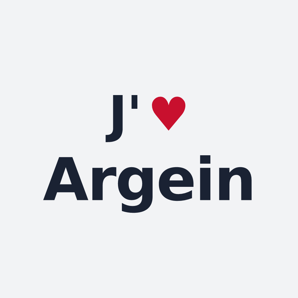 Poster personnalisé Argein — design « J'aime Argein » imprimé sur le poster