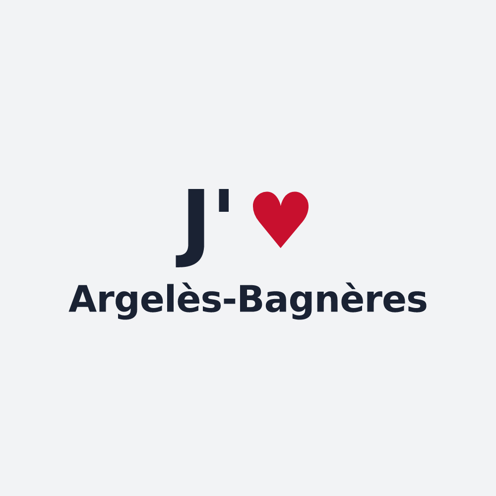 Poster personnalisé Argelès-Bagnères — design J'aime Argelès-Bagnères