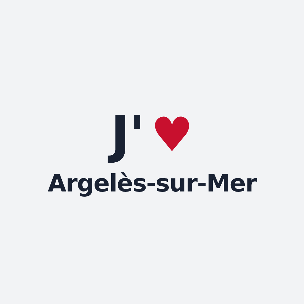 Poster personnalisé Argelès-sur-Mer — design J'aime Argelès-sur-Mer
