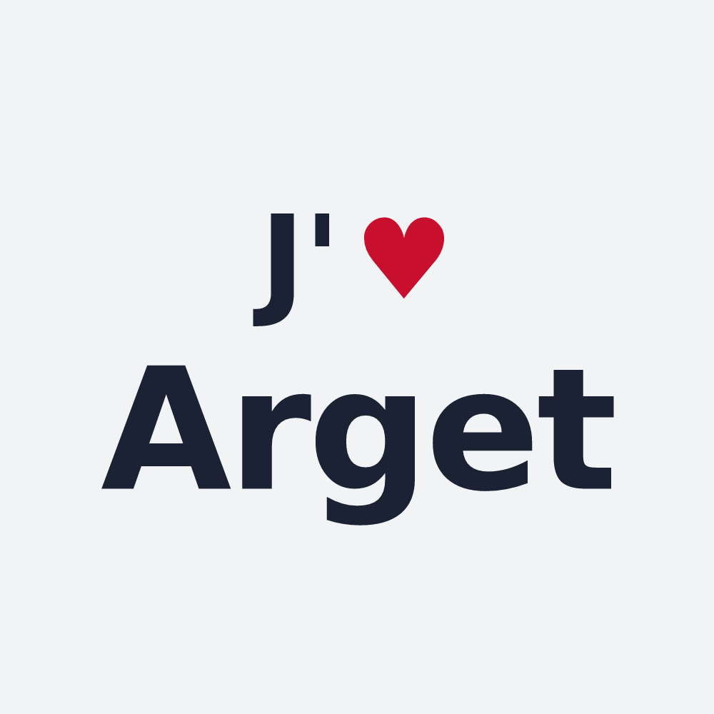 Poster personnalisé Arget — design J'aime Arget