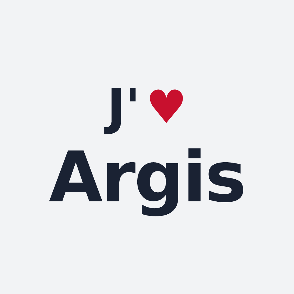Poster personnalisé Argis — design J'aime Argis