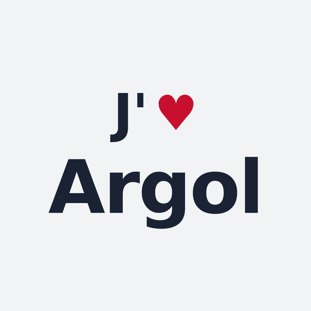 Poster personnalisé Argol — design « J'aime Argol » imprimé sur le poster