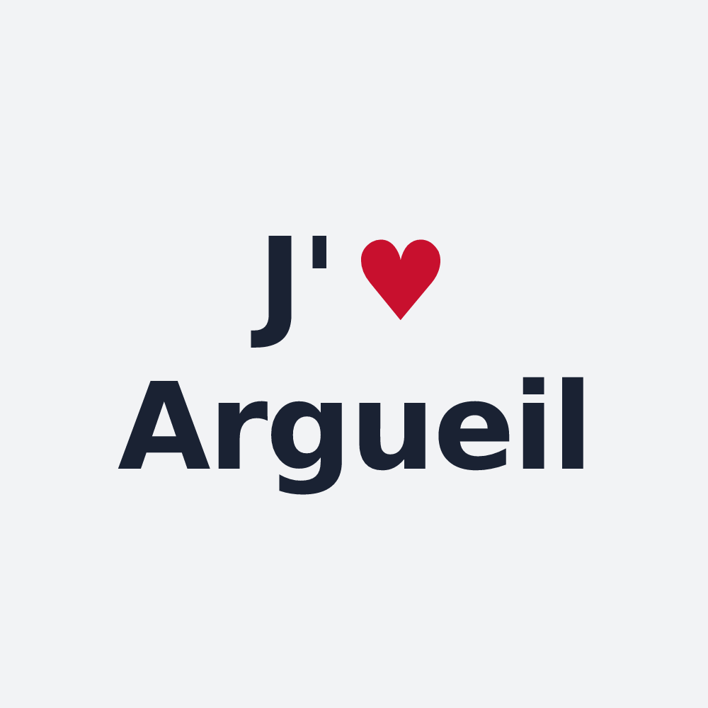 Poster personnalisé Argueil — design J'aime Argueil
