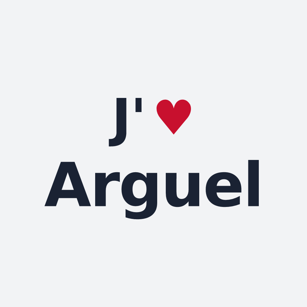 Poster personnalisé Arguel — design J'aime Arguel
