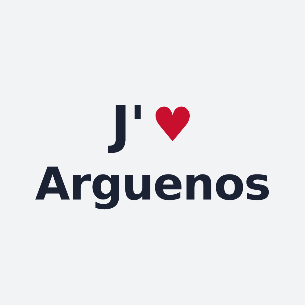 Poster personnalisé Arguenos — design J'aime Arguenos
