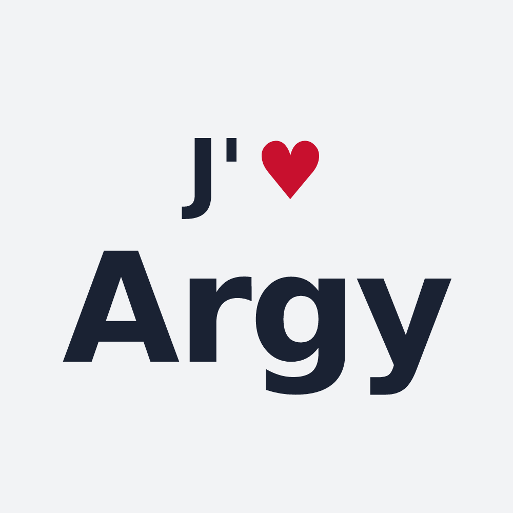 Poster personnalisé Argy — design J'aime Argy