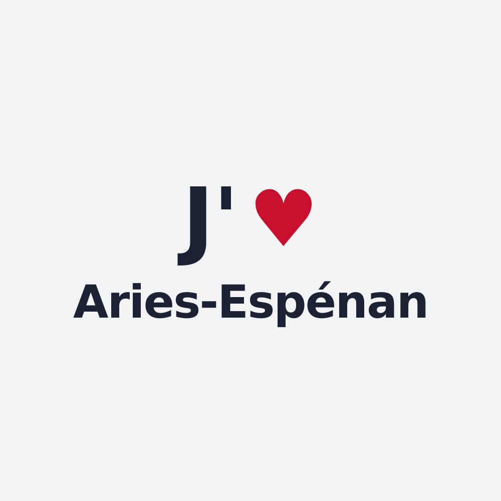 Poster personnalisé Aries-Espénan — design J'aime Aries-Espénan