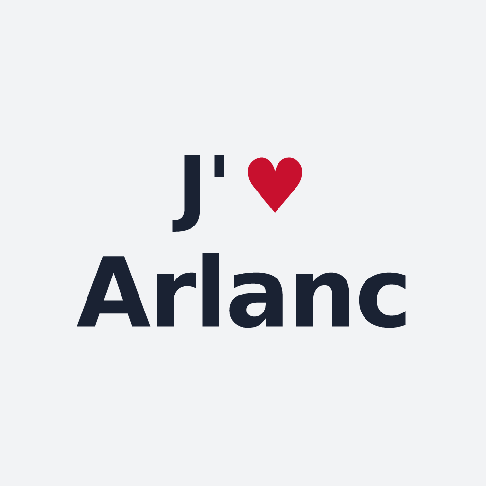 Poster personnalisé Arlanc — design J'aime Arlanc