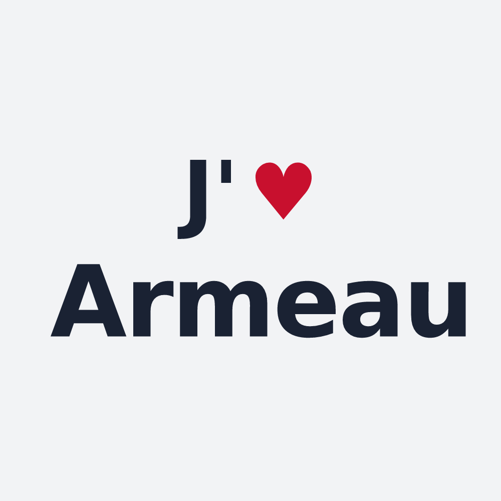 Poster personnalisé Armeau — design J'aime Armeau