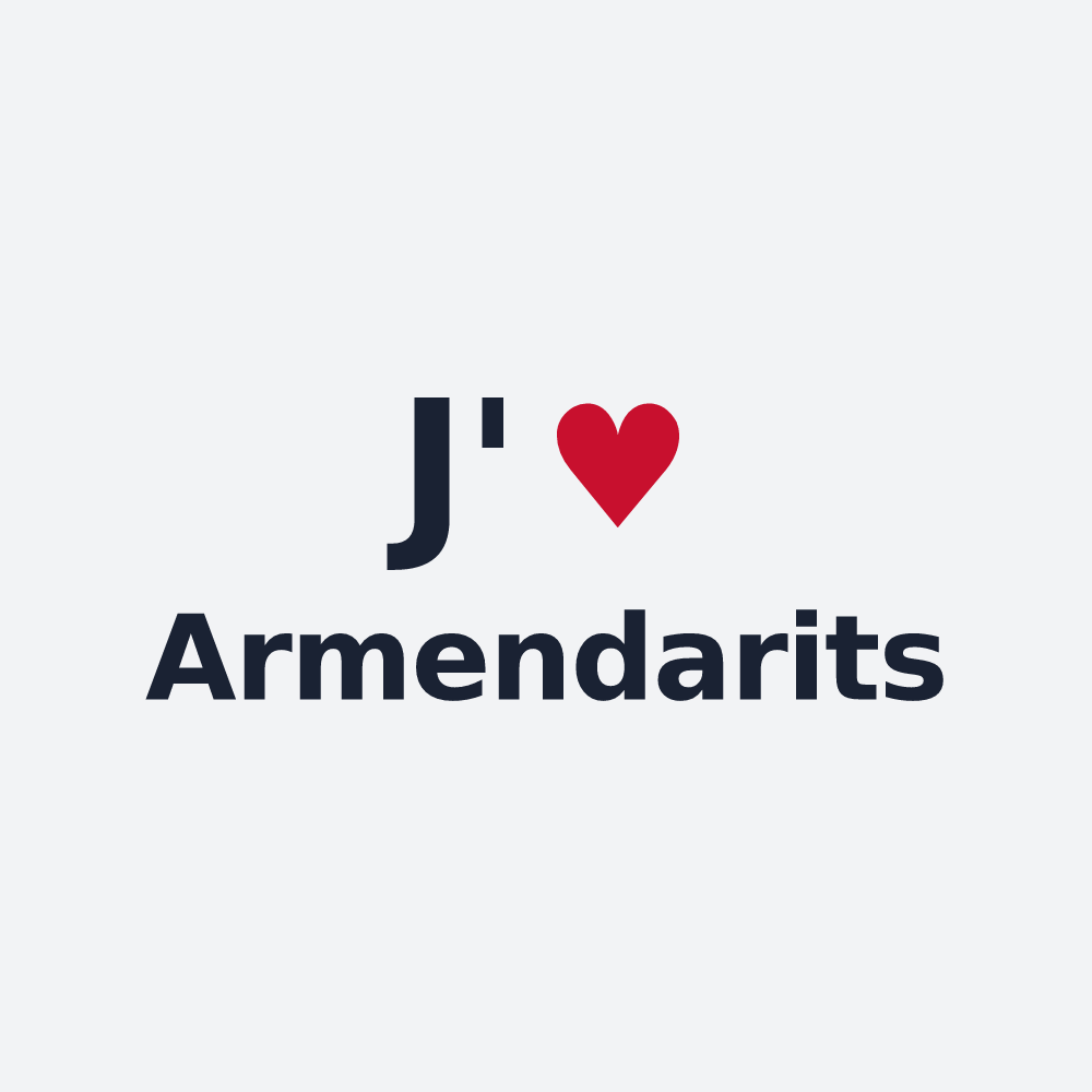 Poster personnalisé Armendarits — design « J'aime Armendarits » imprimé sur le poster