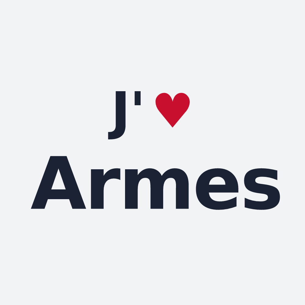 Poster personnalisé Armes — design J'aime Armes