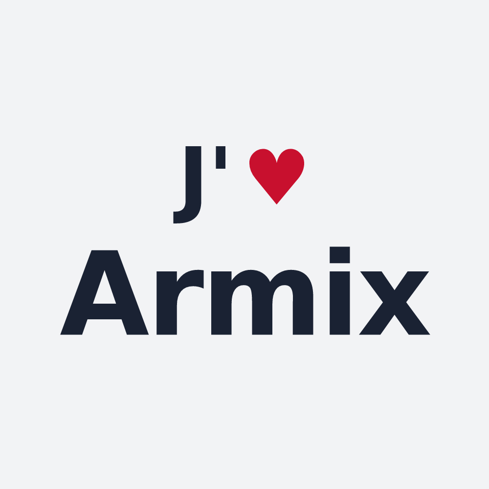Poster personnalisé Armix — design « J'aime Armix » imprimé sur le poster