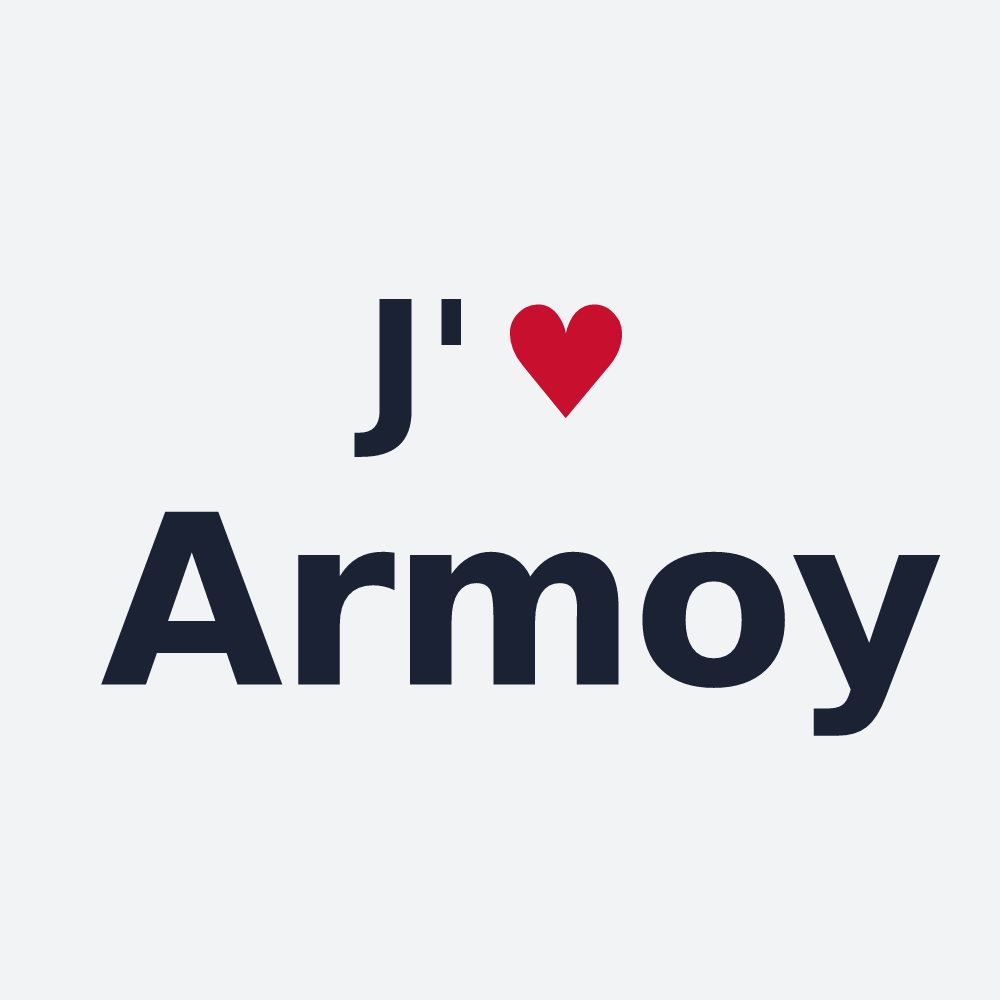 Poster personnalisé Armoy — design J'aime Armoy