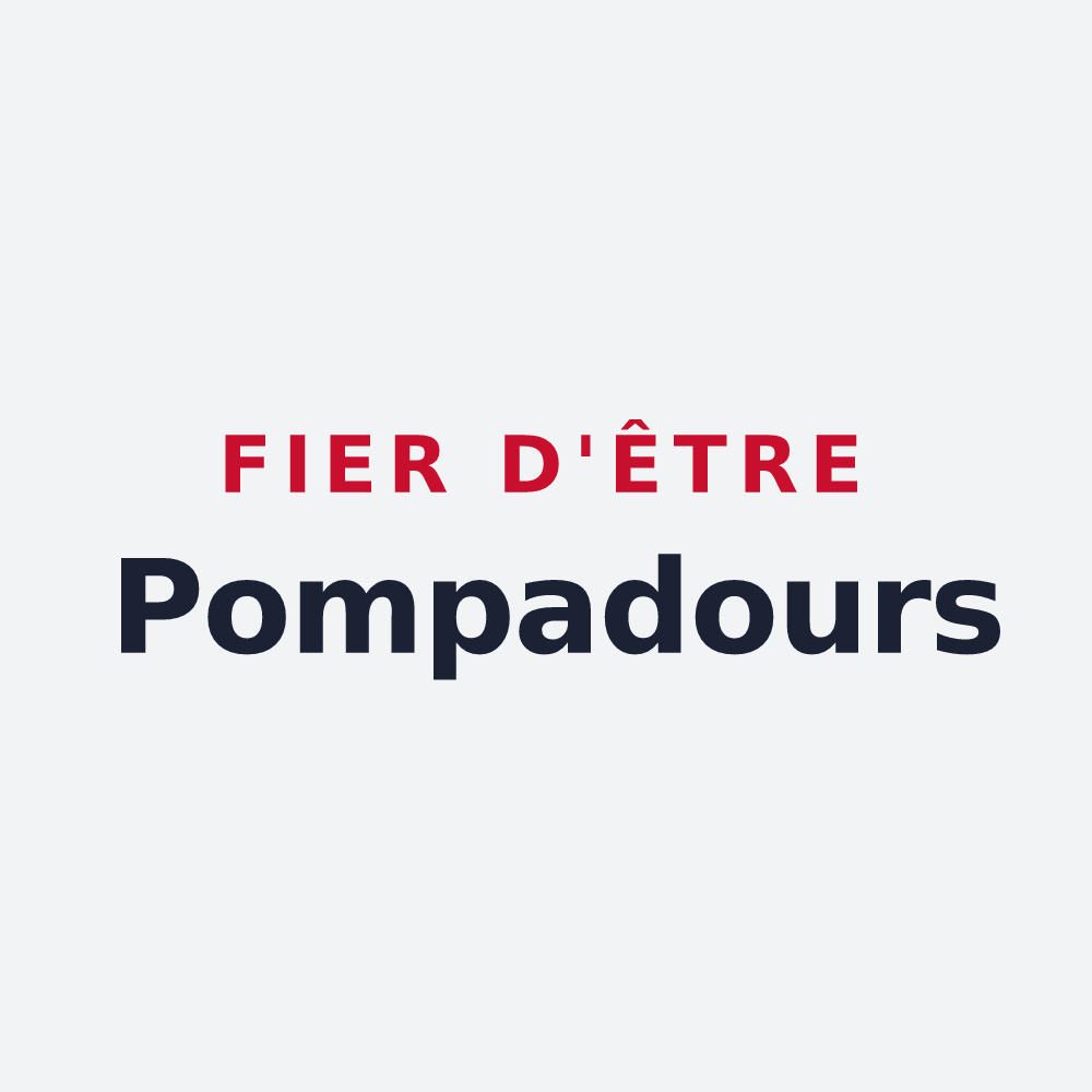 Poster « Fier d'être Pompadours » — design pour Arnac-Pompadour