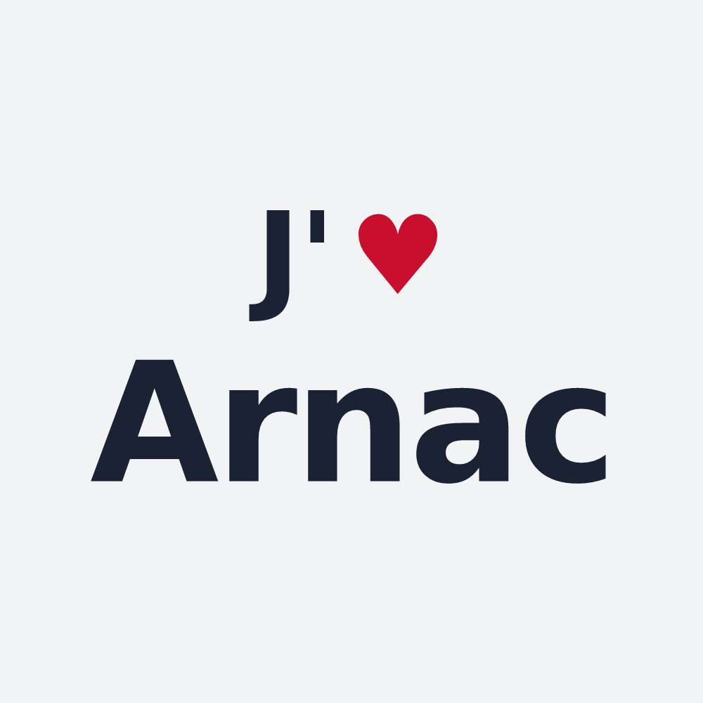Poster personnalisé Arnac — design J'aime Arnac