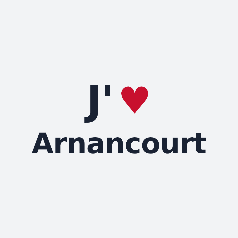 Poster personnalisé Arnancourt — design « J'aime Arnancourt » imprimé sur le poster