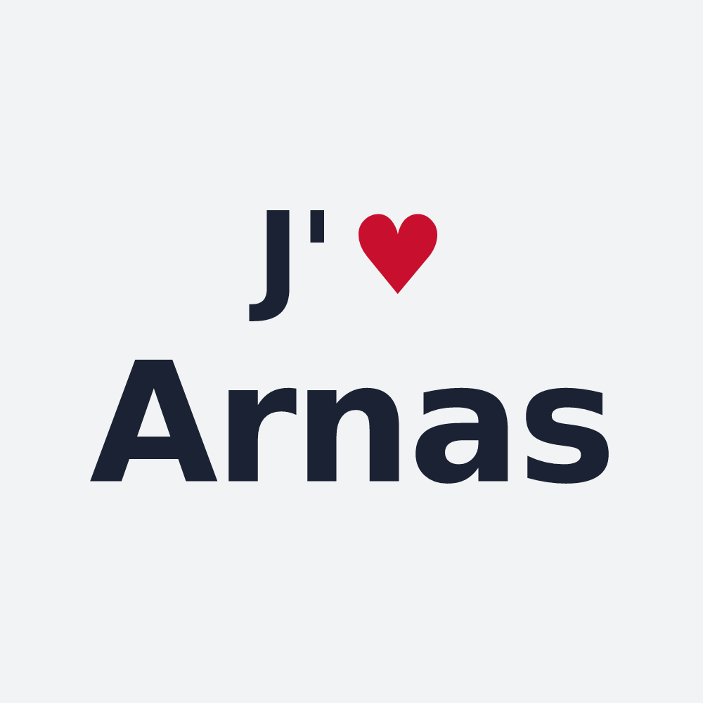Poster personnalisé Arnas — design J'aime Arnas