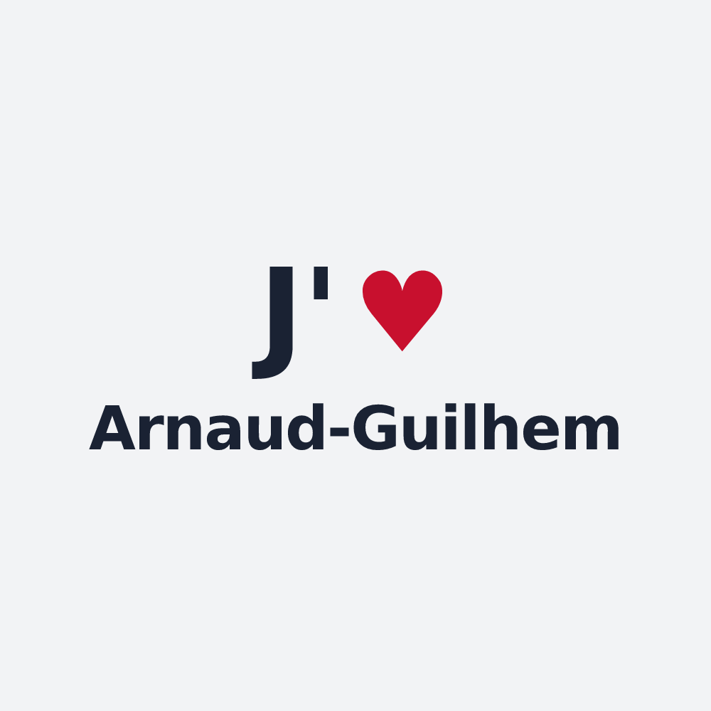 Poster personnalisé Arnaud-Guilhem — design J'aime Arnaud-Guilhem