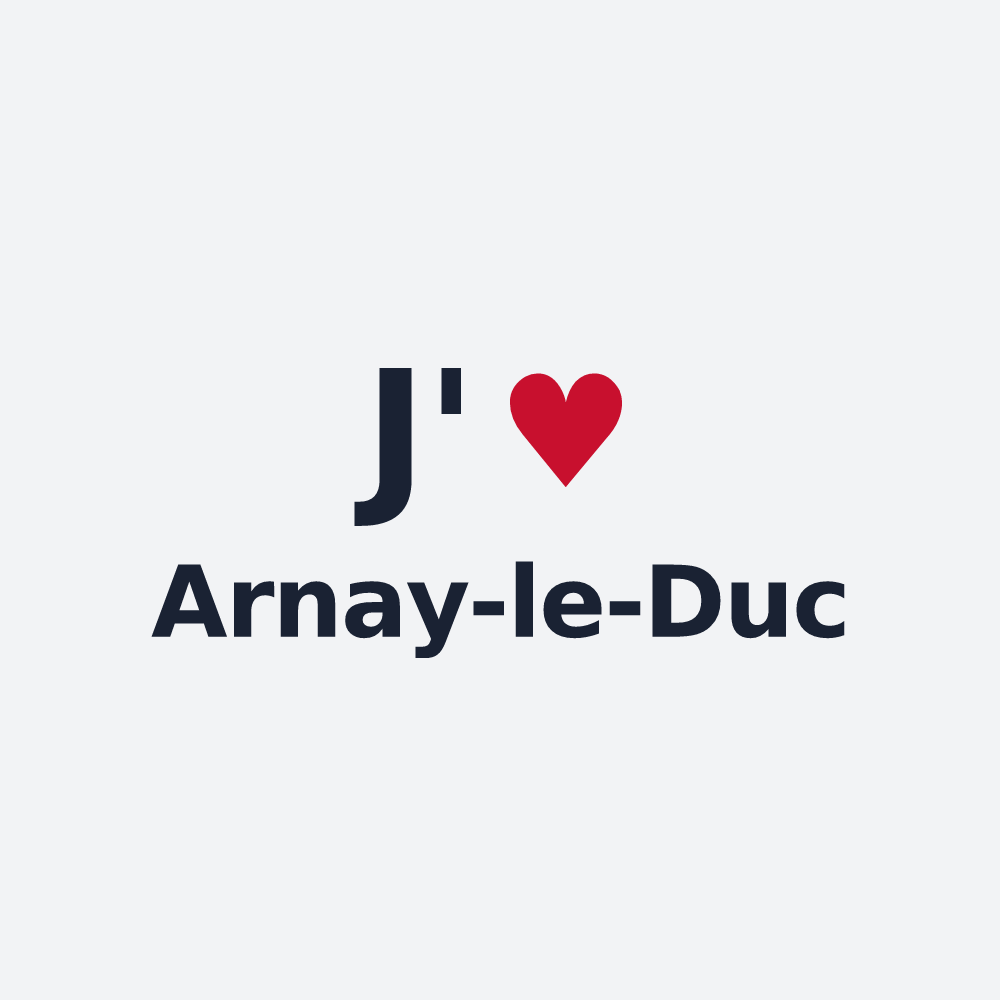 Poster personnalisé Arnay-le-Duc — design J'aime Arnay-le-Duc